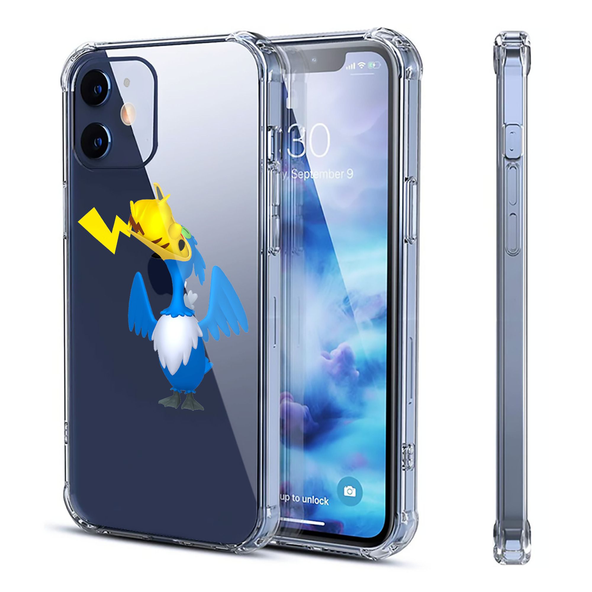 （画像用） ポケットモンスター Pokémon 【iPhone 12シリーズ対応】透明スマホケース（クリアソフトケース）